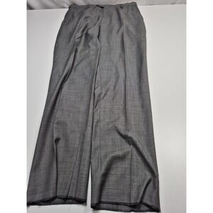 Zanieri Dress Pants Mens 38x36 Gray Flat Front Straight Classic Fit Unhemmed